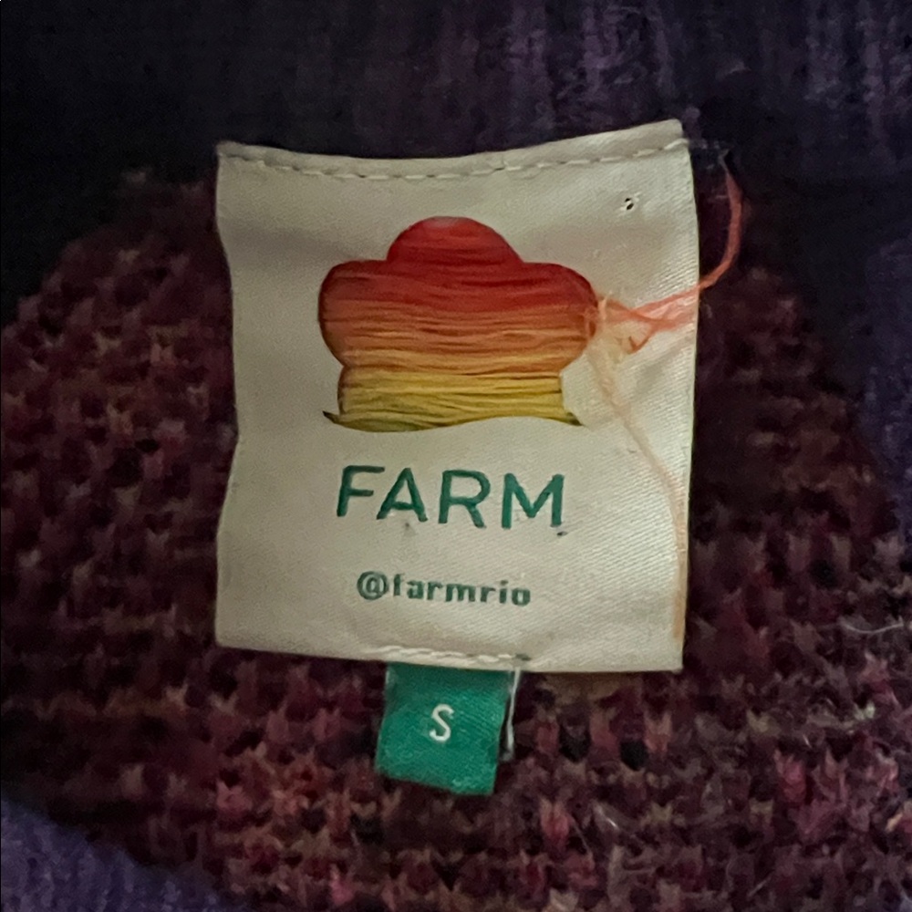FARM Rio Stripe Patchwork Knit Sweater Small - Picture 3 of 4